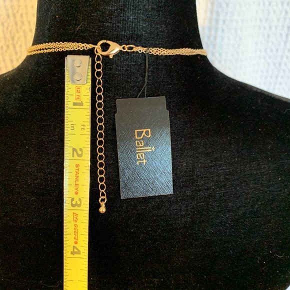 Ballet Gold Rhinestone Baroque Designer Necklace - Picture 6 of 10